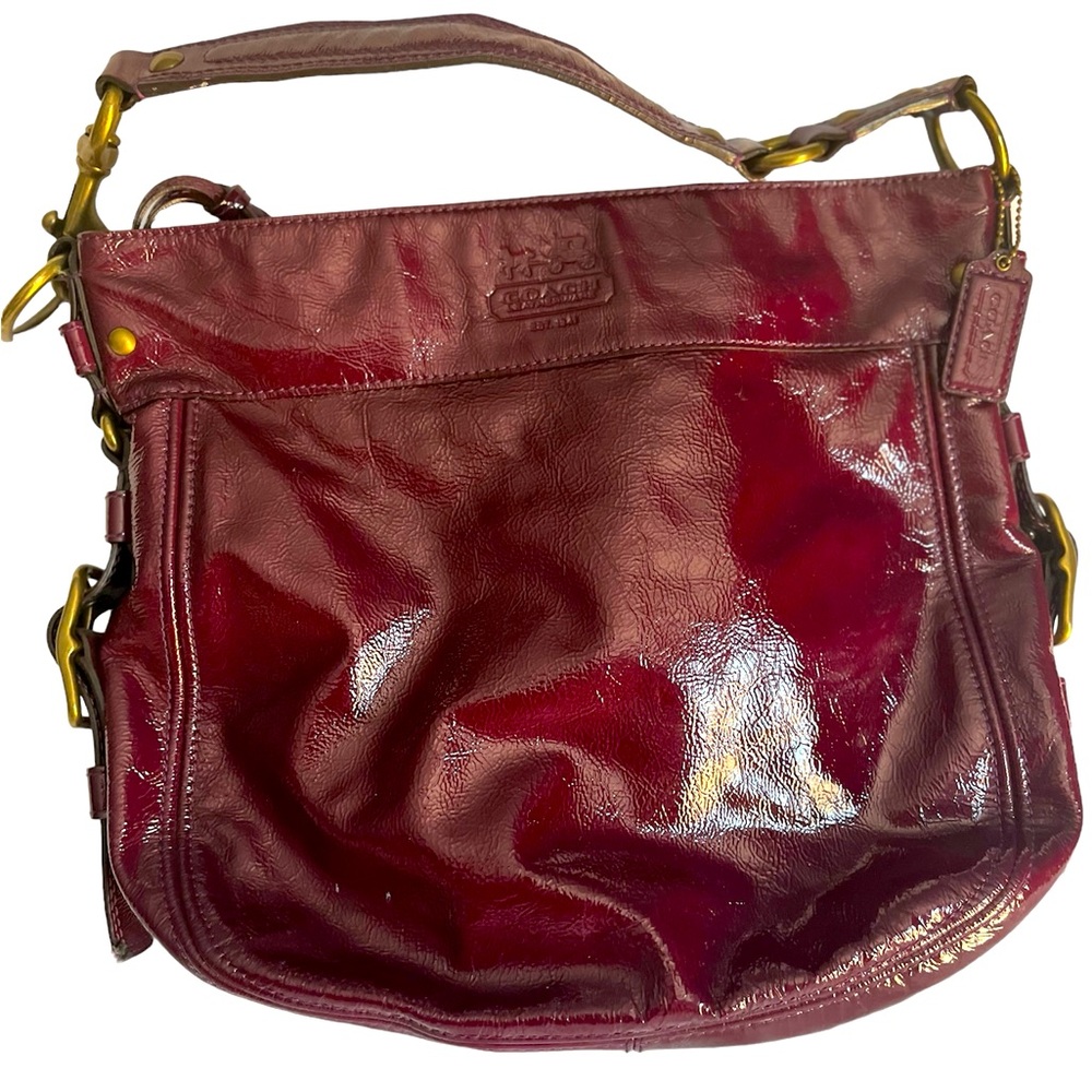 Coach Zoe Patent Leather Handbag